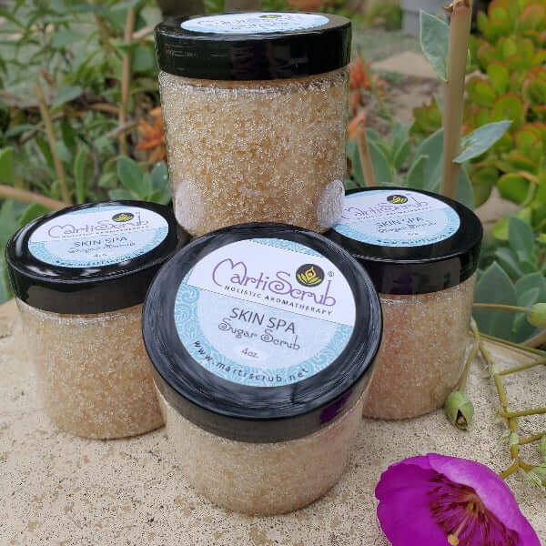 Skin Spa face sugar scrub jars, ideal for oily skin, featuring aromatic essential oils for a refreshing skincare experience.